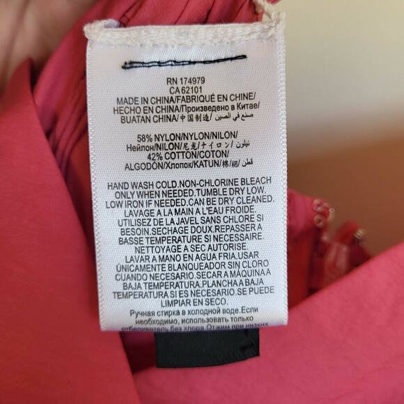 BCBG Maxazria Faux Wrap Wide Leg Jumpsuit - Pink - Picture 12 of 15